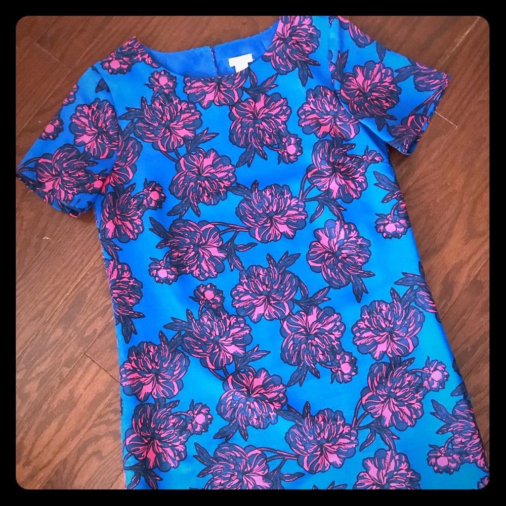 JCREW Floral Shift Dress 6 petite